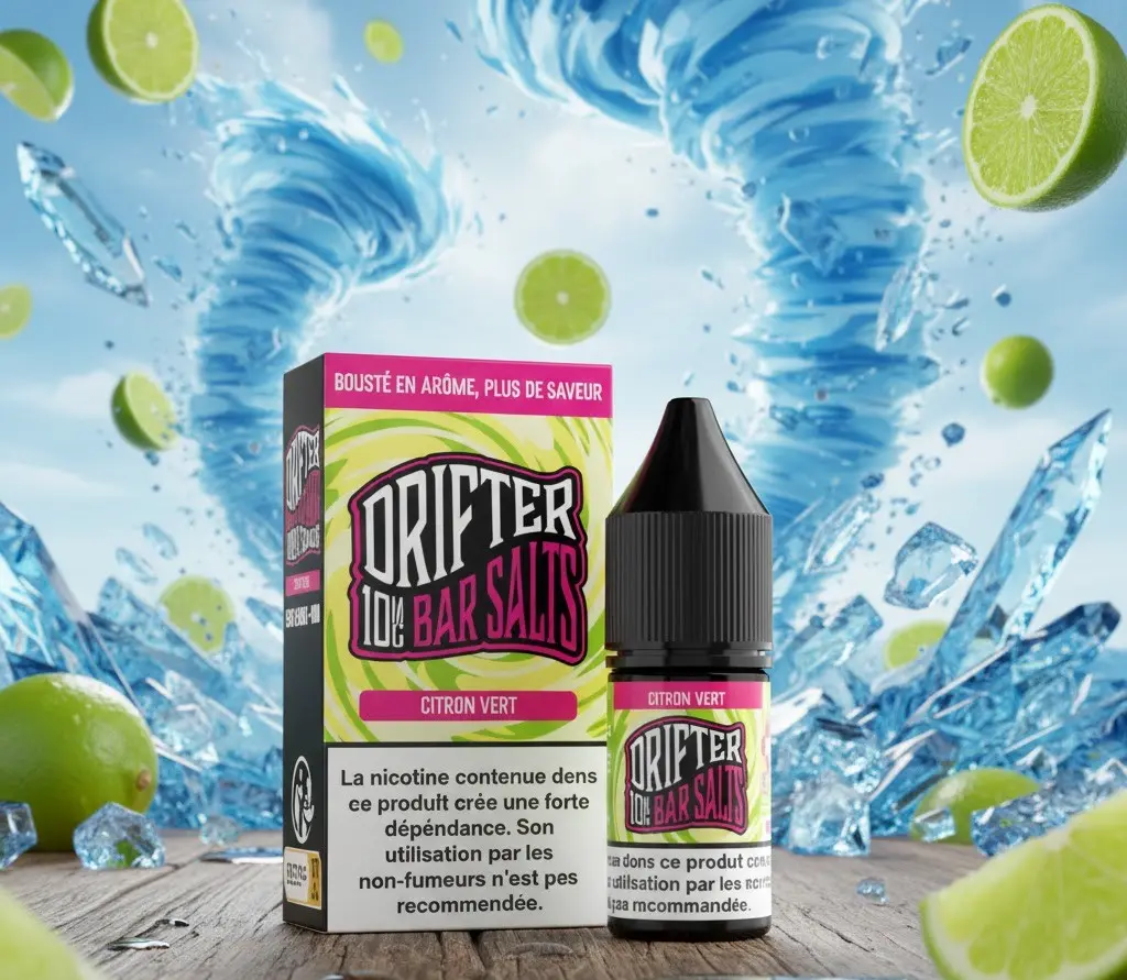 Citron Vert  Bar Salts Drifter 10ml - Sel De Nicotine 10 mg
