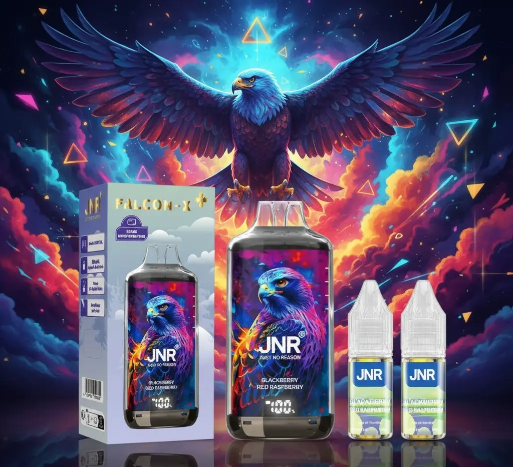 Kit Falcon X 28000 10ml (2x10ml 20mg) JNR - Saveur : Blackberry Red Raspberry