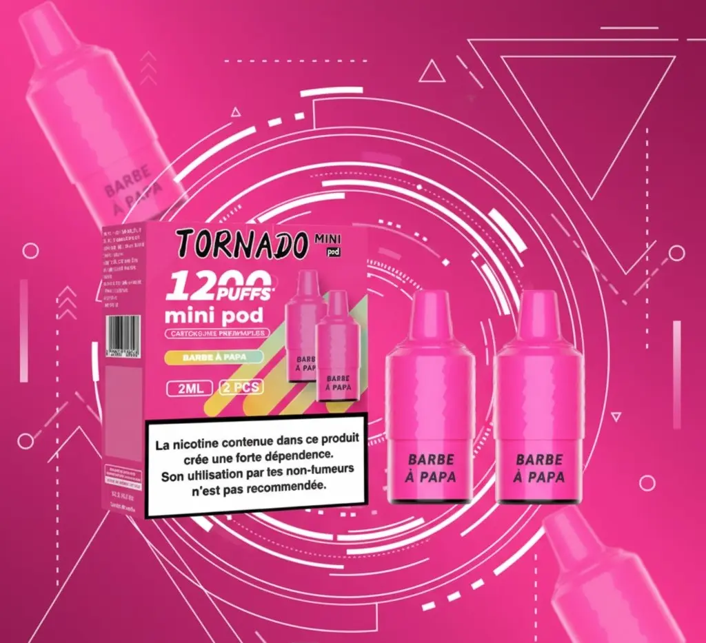 Pack de 2 Pods Tornado Mini 2ml 20mg Fumot - Cotton Candy
