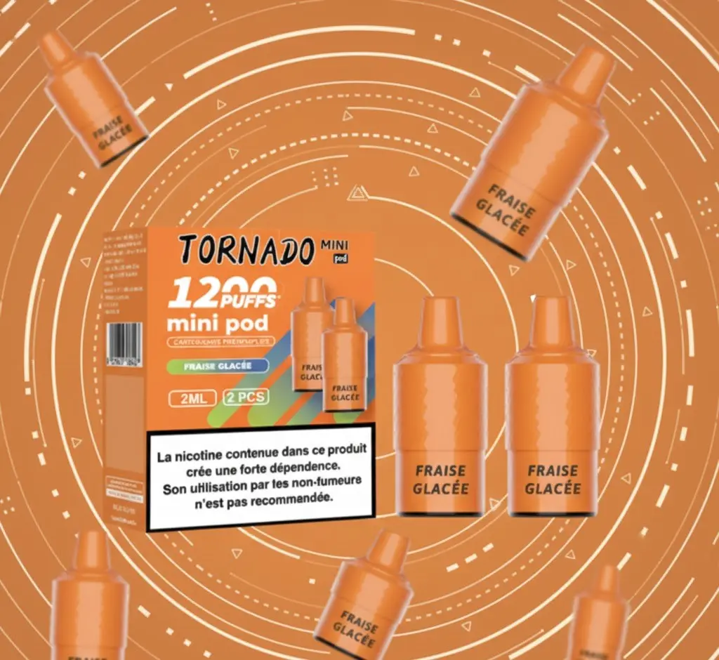 Pack de 2 Pods Tornado Mini 2ml 20mg Fumot - Frozen Strawberry