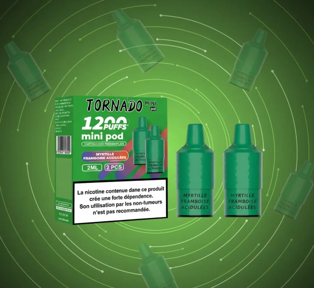 Pack de 2 Pods Tornado Mini 2ml 20mg Fumot - Blueberry Sour Raspberry