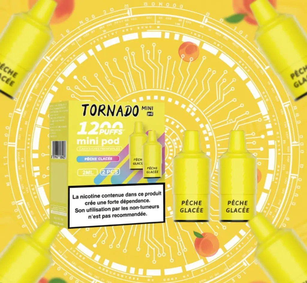 Pack de 2 Pods Tornado Mini 2ml 20mg Fumot - Peach Ice