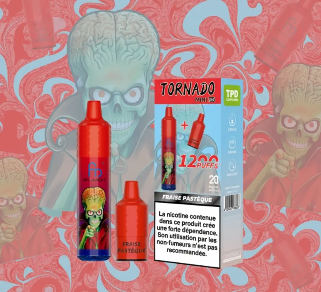 PUFF KIT + Pack de 2 Pods Tornado Mini 2ml 20mg Fumot - Strawberry Watermelon