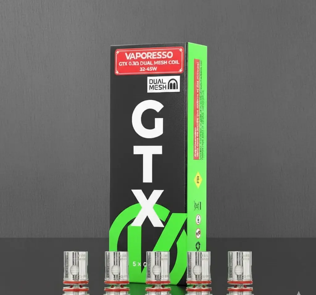 Pack de 5 résistances GTX-4 Vaporesso - Intensité résistance : 0.2 ohm