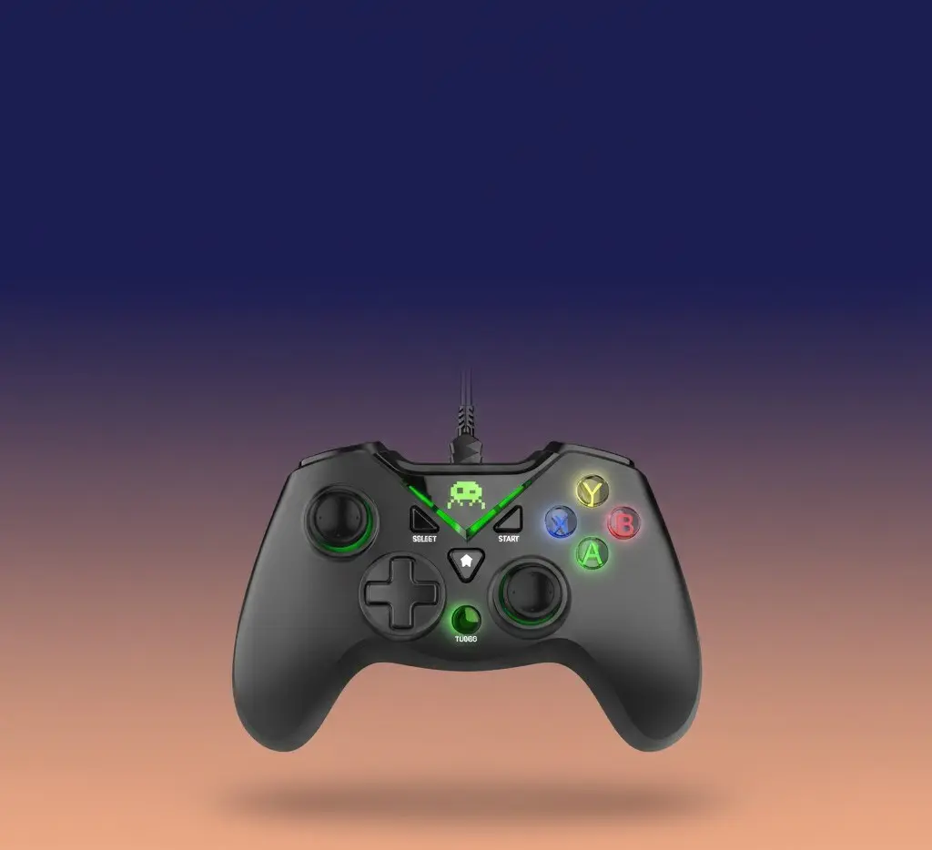 Freaks and Geeks Black Wired Controller for PC with 3M Cable - Wired Controller - PC