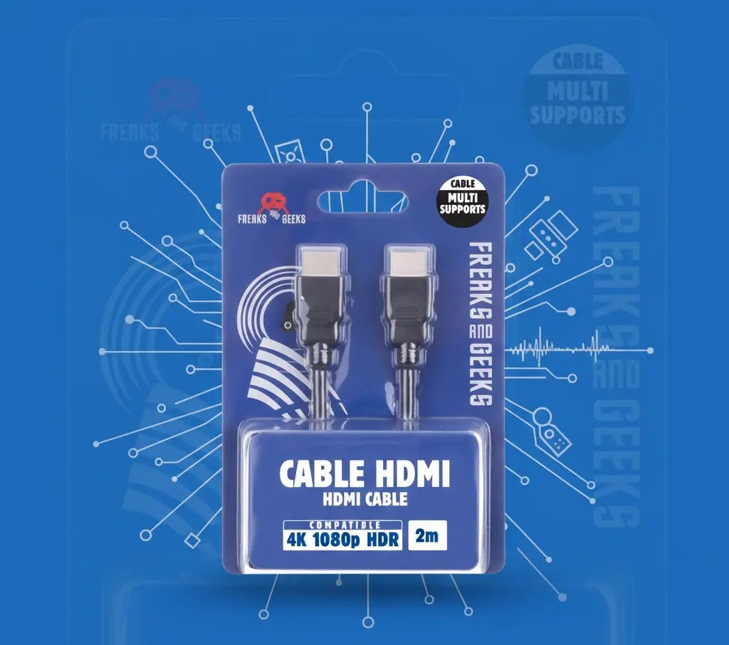 Câble Freaks and Geeks HDMI Ethernet 1.4 1.8 M Noir Pour PS3 Et Xbox 360