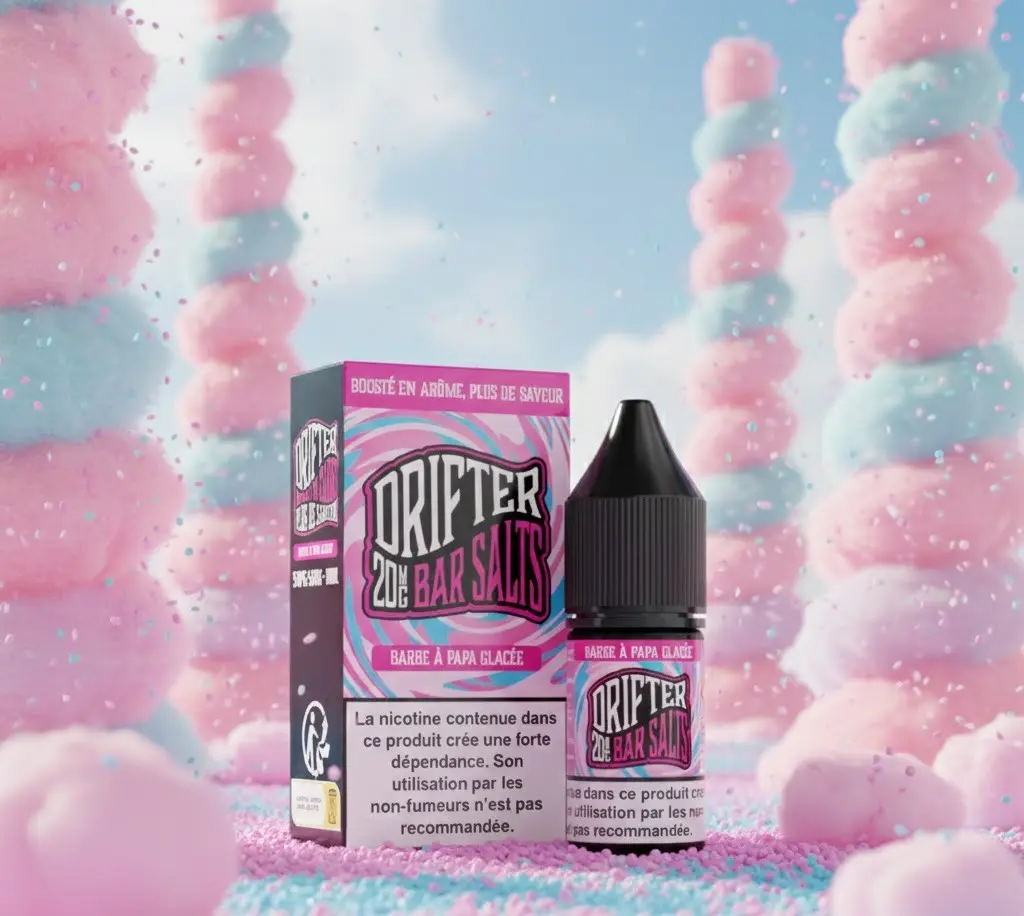 Barbe a Papa Glacee Bar Salts Drifter 10ml - Sel De Nicotine 20MG  