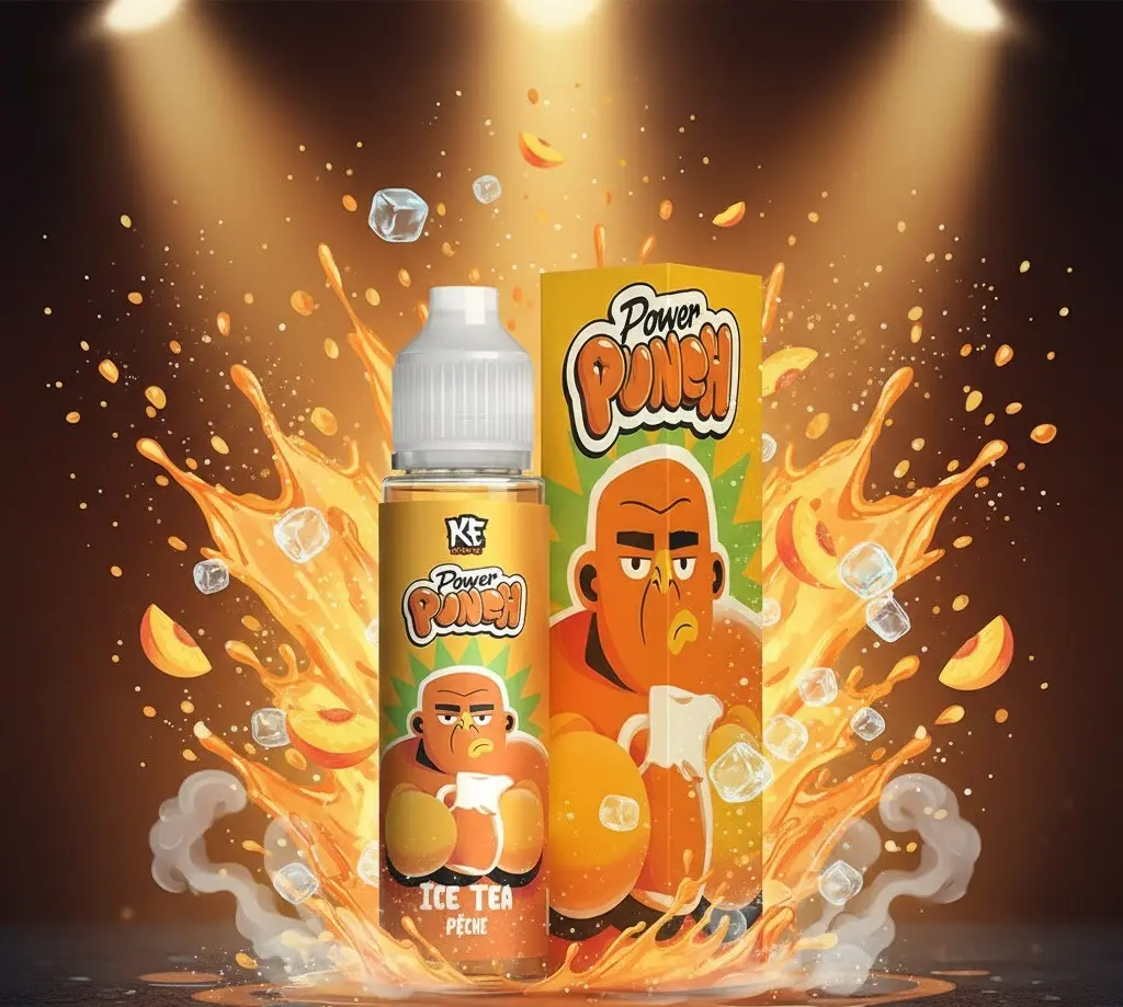 Ice Tea Peche Power Punch Kung Fruits 50ml - Dosage nicotine : 00 mg
