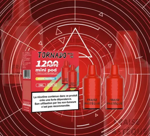 [VAP219] Pack de 2 Pods Tornado Mini 2ml 20mg Fumot - Strawberry Watermelon