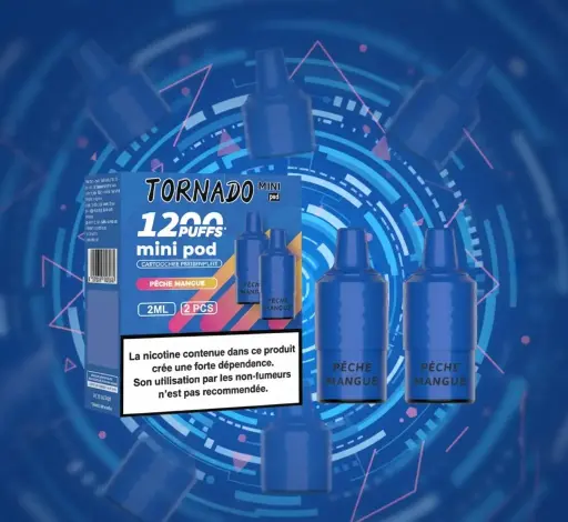 [VAP225] Pack de 2 Pods Tornado Mini 2ml 20mg Fumot - Peach Mango