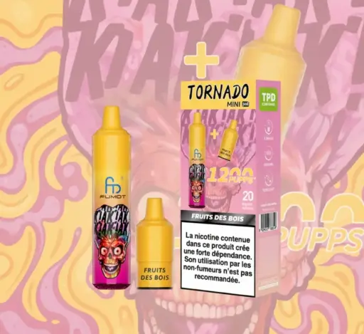 [VAP230] PUFF KIT + Pack de 2 Pods Tornado Mini 2ml 20mg Fumot - Mixed Berries