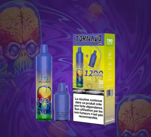 [VAP231] PUFF KIT + Pack de 2 Pods Tornado Mini 2ml 20mg Fumot - Kiwi Passion Fruit Guava