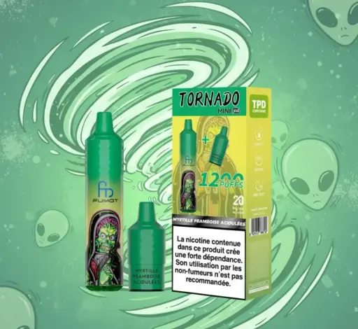 [VAP233] PUFF KIT + Pack de 2 Pods Tornado Mini 2ml 20mg Fumot - Blueberry Sour Raspberry