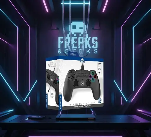 Freaks and Geeks Controller Met Kabel Voor PS4 3 M Zwart