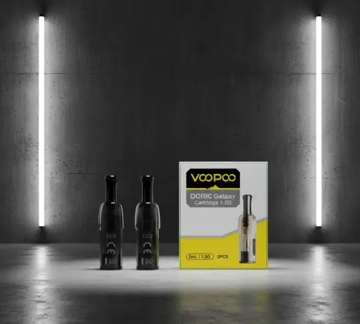 Pack de 2 Cartouches 2ml 1.2ohm Doric Galaxy Voopoo - Intensité résistance : 1.2 ohms