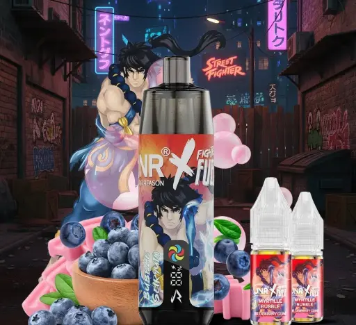 Kit Shisha Plus 28k 20 mg Fighter Fuel X JNR - Myrtille, Blueberry, Bubble Gum