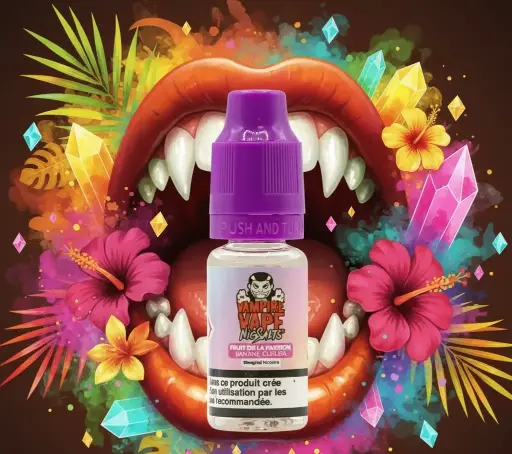 Fruit De La Passion, Banane, Curuba - Vampire Vape 10ml -10mg Sel de Nicotine