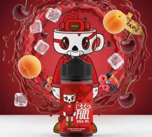 Cerise, Fruits rouges, Abricot Big Fuel  200ml - 0mg 