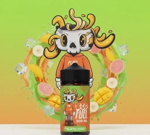 Fraise, Mangue, Goyave Rose Big Fuel  200ml - 0mg 